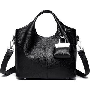 Genuine Leather Small Crossbody Bag for Women Black Stylish & Lightweight
